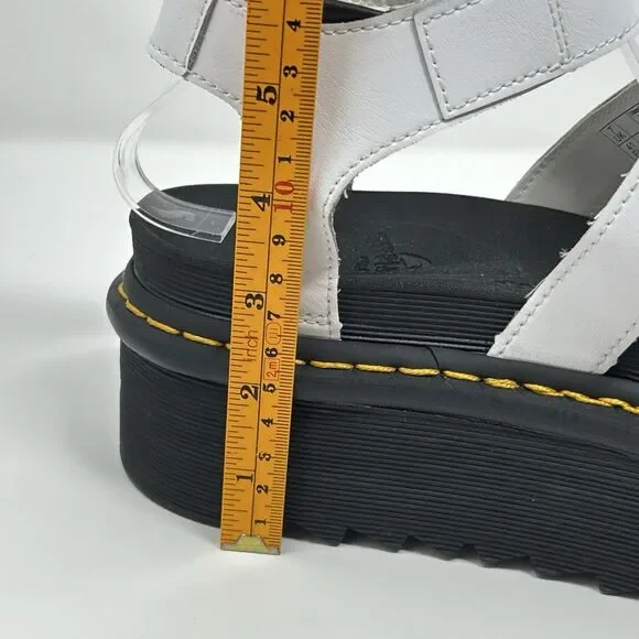 Dr Martens Blaire Quad White Hydro Leather Sandals Womens Size 9 STORE MODEL - Picture 16 of 16